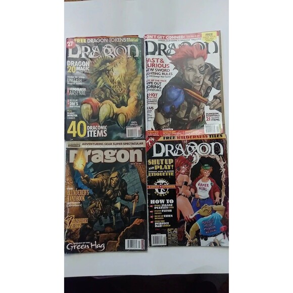 FLAWED DAMAGED Dragon Magazines Lot -Craft Lot D&D Magazines - Picture 3 of 9